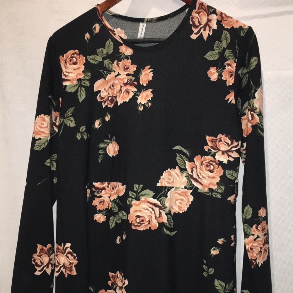 Miss Aziza Floral Long Sleeve Maxi Dress | Size L